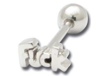 Barbell Acier motif "Fuck" 9 mm | Itc