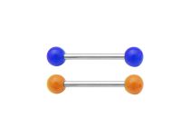 Bolas acrílicas de aço Barbell 5 mm cor néon |Itc