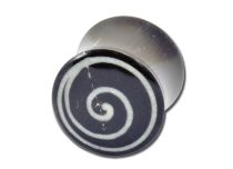 Plug en Corne Noire motif Spirale | Itc