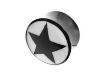 Tampão de chifre preto com motivo de estrela | Itc