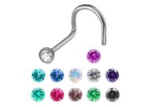 Pino de aço de 0,8 mm para o nariz Bola de cristal colorida | Itc