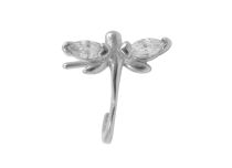 Cristal branco Libélula Aço Nose Stud | Itc