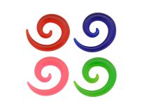 Expansor em espiral acrílico colorido | Itc