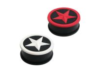 Plug flexível de silicone com motivo de estrela colorida | Itc
