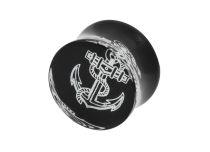 Plug Acrílico Ombro Preto Padrão Âncora | Itc