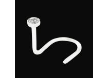 BioFlex 0,8 mm White Crystal Stud Nose | Itc