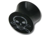 Plug Acrylique Épaulé motif Tête de Mort | Itc