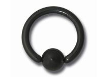 Anel de Titânio Preto Bola de Titânio | Itc