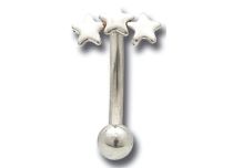 Banane Acier motif Étoile 5 x 7 mm et Boule 3 mm | Itc