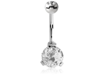 Banane Acier Serti Cristal Griffé Rond 8 mm | Itc