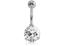 Banane Acier Serti Cristal Griffé Rond 10 mm | Itc