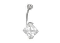 Conjunto de cristais de aço Banana branco riscado quadrado 10 mm | Itc