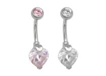 Conjunto de cristais de aço Banana Coração riscado 8 mm | Itc