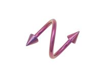 Anel em espiral anodizado com pontas coloridas | Itc