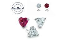 Accessoire NEOMETAL threadless cœur 4 griffes titane ASTM F136