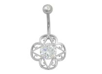 Flor de Bananeira em Aço com Cristal Branco | Itc