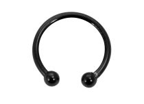 Faux Horseshoe Septum Aço Preto | Itc