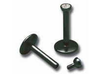 Labret Interne Acier Noir avec Boule Cristal Coloré 2 mm | Itc