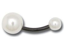 Banane Acier Noir à Boules Acryliques 5 / 8 mm Perles Colorés | Itc