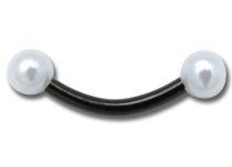 Banane Acier Noir à Boules Acryliques 3 mm Perles Colorés | Itc