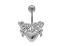 Banana Anjos de Aço Banhado a Ródio | Itc