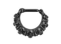 Anel Septum Aço Preto Dobradiça Gruas | Itc