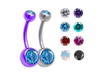 Banana Titanium Faceta de Cristal Duplo Colorido | Itc