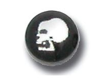 Boule Acier Noir à Vis motif Tête de Mort | Itc