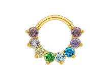 anneau charniere titane gold rainbow