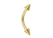 Banana Aço Ouro Ponta Fina 3 mm | Itc