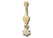 Banane Acier Doré Or fin motif Fantaisie Étoile Serti Cristal Blanc | Itc