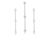 charm titane chaîne zircon blanc