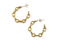 Paire de boucles d'oreille dorés chaines