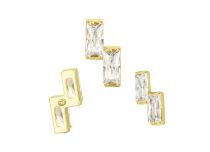 Accessoire interne Titane pvd gold motif 2 rectangles