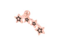 Barbell Aço Ouro Rosa Estrela padrão | Itc