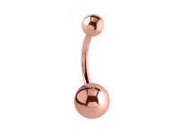 Umbigo de Banana Aço Rosa com Bolas 5 / 8 mm | Itc
