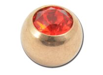 Boule Acier Doré Rose avec Cristal Facette à Vis | Itc