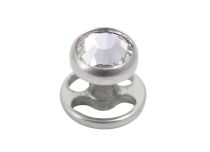Implante dérmico de titânio 3 mm disco com cristal branco | Itc