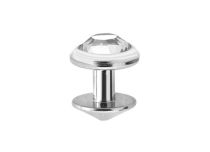 Implante dérmico estéril de titânio 3mm disco de strass branco | Itc