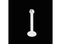 Boîte de 10 labrets piercing BioFlex transparents avec cristal blanc