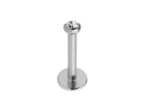 Caixa de 10 unidades de Labret de titânio interno estéril Cristal branco | Itc