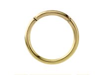 anneau piercing doré clicker PVD gold titane