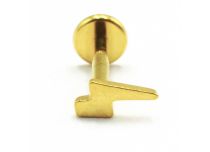 Labret Titanium PVD Gold Padrão de fecho estéril interno | Itc