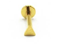 Labret Titânio PVD Ouro Interno Estéril Padrão Triangular | Itc
