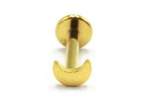 Labret de titânio PVD ouro interno estéril padrão Lua Crescente | Itc