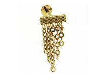 Labret Titanium PVD Gold Interno Estéril padrão 5 Chainette | Itc