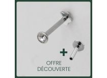 Labret Interne Stérile à Strass Sertis Clos | Itc