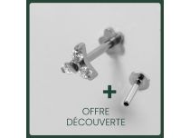 Labret Titane Interne Stérile motif Griffé Trinité | Itc
