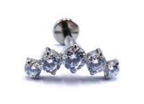 Etiqueta Titane Interne Stérile motif Arc de 5 Strass | Itc