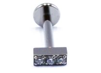 Etiqueta com motivo de barra 3 strass